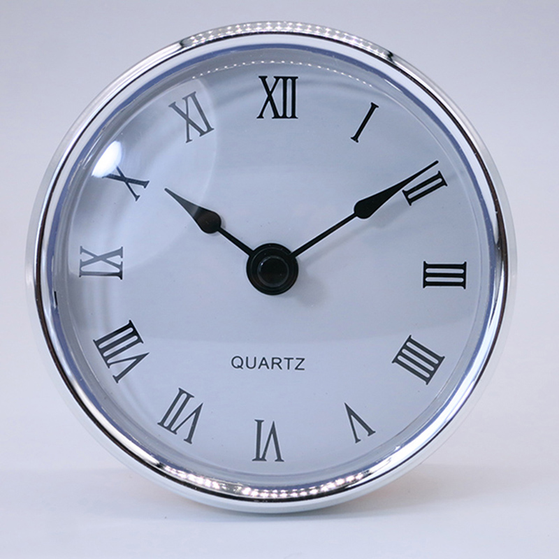 diameter 80mm sølvfarvet study room wall clock